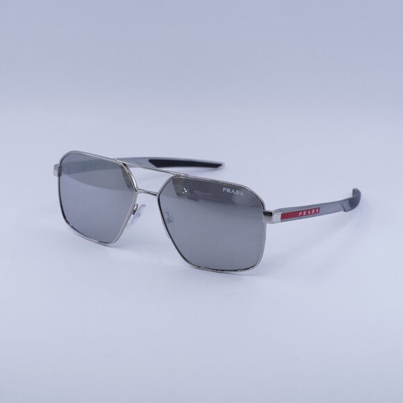 🕶️ New Prada Sport PS55WS 1BC07F Sunglasses - Silver Frame, Light Grey Lenses